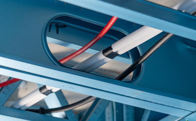 LGS framing with electrical cables