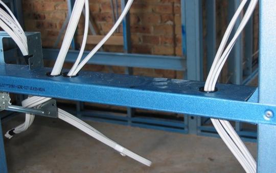 Cable running through LGS Framing