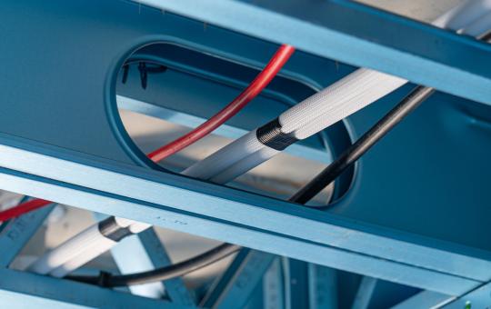 LGS framing with electrical cables