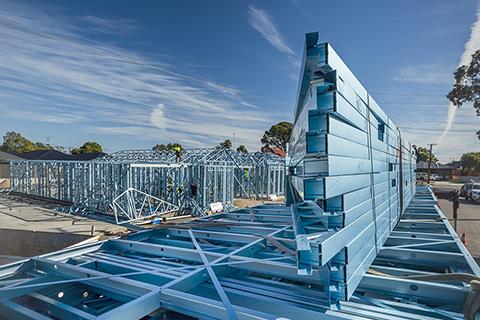 LGS steel frames delivered to site