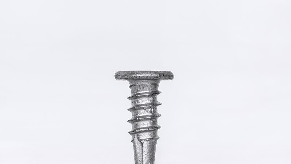 Ultra low headed fastener for fixing wall plates to LGS frame members