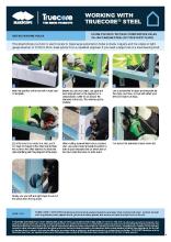 Working with TRUECORE® steel: Making penetration holes using tin snips