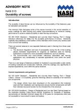 Nash Advisory Note NAN 013 Durability of Screws